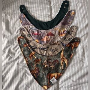 Animal Print Kids Bib Set